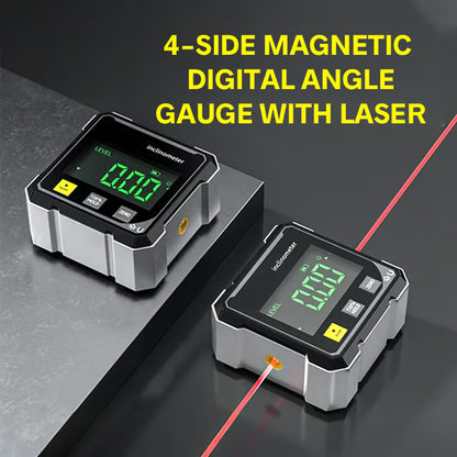 🔥Last Day Discount 49% Off🔥4-Side Magnetic Digital Angle Gauge with Laser