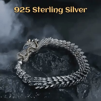 🐉🐍Retro Handmade Dragon Bracelet for Men New Year of the Dragon