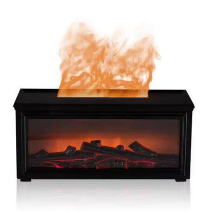 🔥3D Flame Aroma Diffuser Humidifier HY05 With Color Lights Remote Control Timer Essential Oil Fireplace Mist Maker