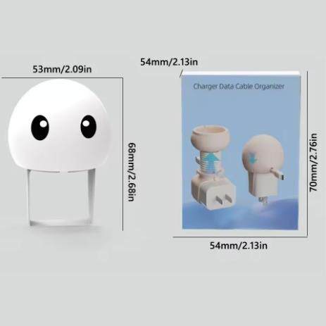 💥Portable Data Cable Winder Cartoon Multi-function Data Cable Buckle Belt Silicone Binding Belt Desktop Cable Storage Buckle