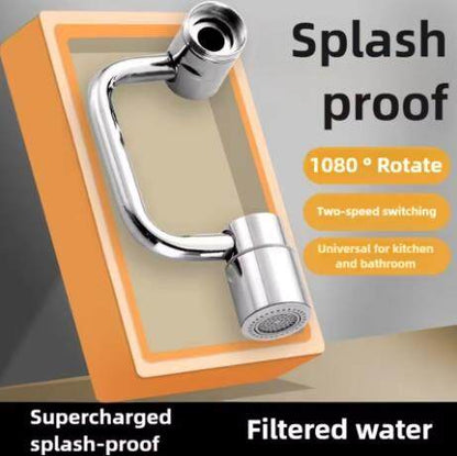 💦Water faucet extender, mechanical arm, multi-directional rotation, extension of faucet, anti-splash swing arm for washbasin