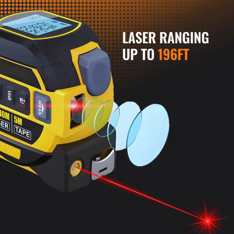 🛠️3 in 1 Laser Tape Measure 📏