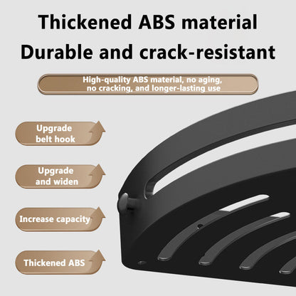 ✨3-Pack Black Triangle Shower Shelf, No-Drill Wall-Mounted Shower Storage Rack, Bathroom Accessories Towel Hook Toiletries