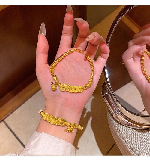💖Women's Sand Gold Retro All-match Fortune Bracelet