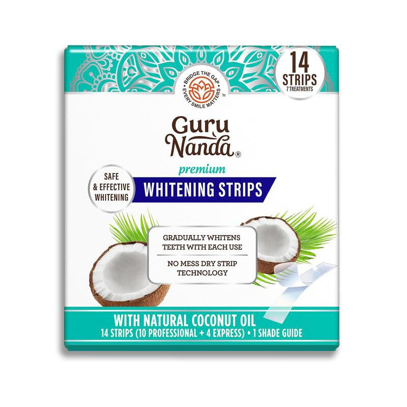 ✨The secret to a confident smile – GuruNanda Coconut Oil Whitening Strips (Mint Flavor)