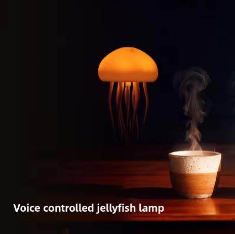 💡Intelligent voice controlled jellyfish lamp charging model full-color gradient atmosphere lamp outdoor creative night light
