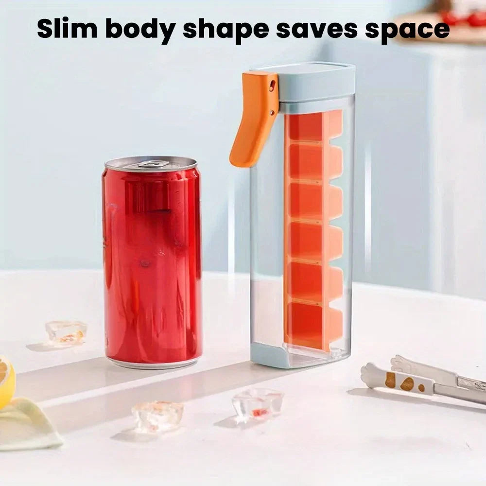 🧊One-handed press six-grid ice cube mold