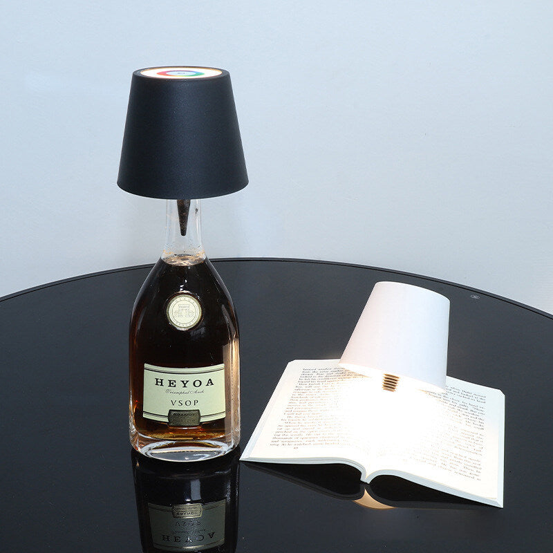 ✨LED new wine bottle table lamp bar restaurant decoration atmosphere wine bottle