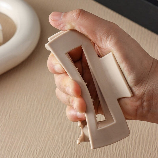 👧10.5CM Large Soft Silicone Hair Claw Rectangle Claw Clips Durable Anti-collision Hair Clips for Women Girls Hair Accessories