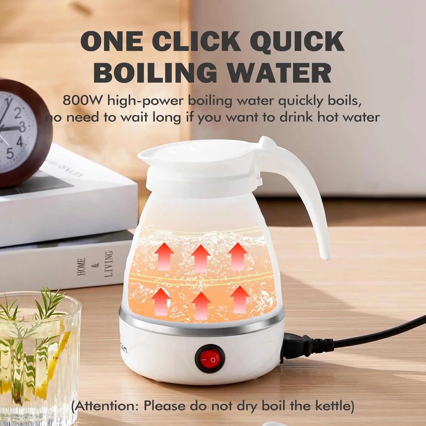 🎁Portable Foldable Electric Kettle, Collapsible, Stainless Steel