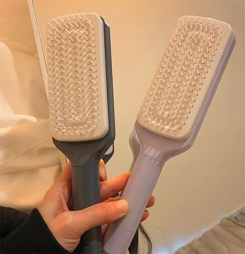💇‍♀️Massage comb anti-static women's rotating telescopic hair comb hair comb cleaning airbag comb one-button lifting air cushion